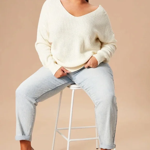 Fashion Nova Mauve Knit Twist-Front Women's Sweater - Picture 4 of 5